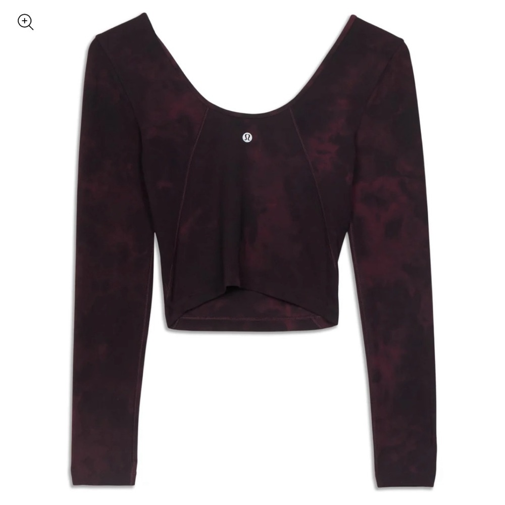 LULULEMON Align Long Sleeve Shirt DIDC Diamond Dye Cassis Black